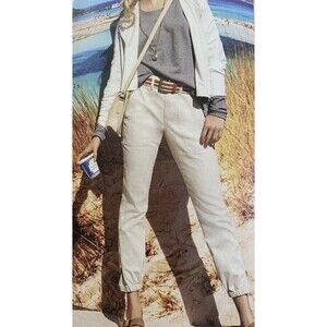 Cabi 6264 Compass Pants in Oyster Cream Size 8 Ankle Zip Jogger 6264 Compass